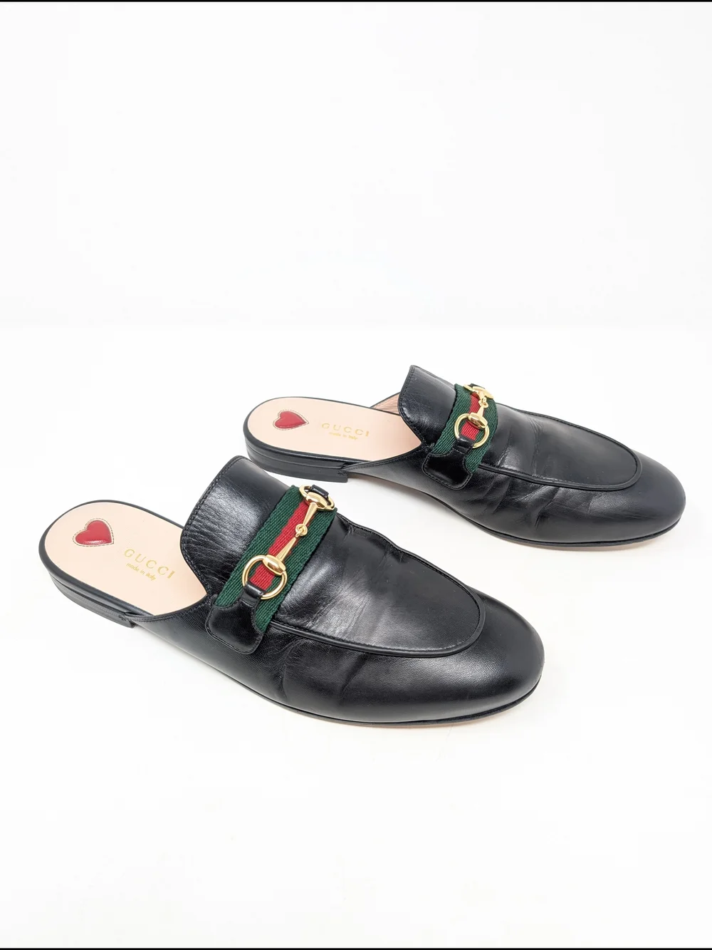 Gucci | Shoes | Gucci Princetown Web Horsebit Black Leather  display picture 1